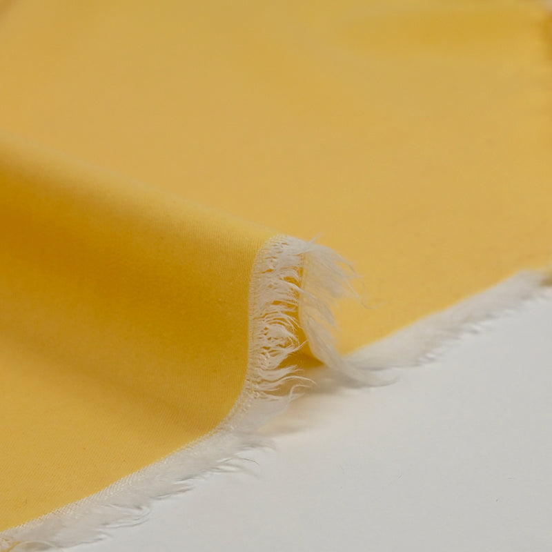 Sergé polyviscose jaune beurre