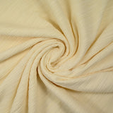 Polyviscose texturée effet smock jaune pastel