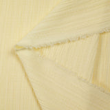 Polyviscose texturée effet smock jaune pastel