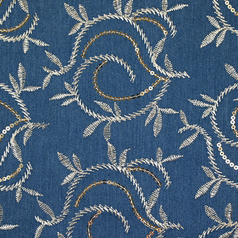 Jean's Amanda brodé bleu denim