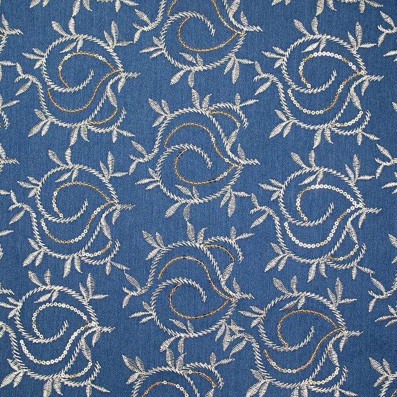 Jean's Amanda brodé bleu denim