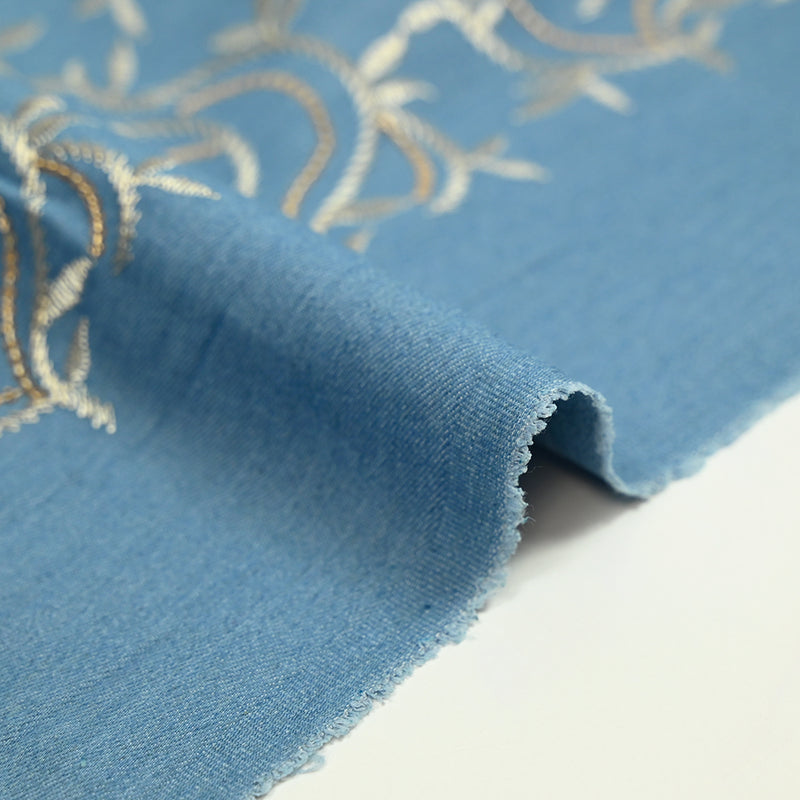 Jean's Amanda brodé bleu clair