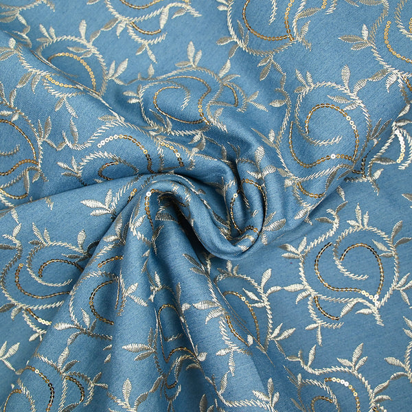 Jean's Amanda brodé bleu clair