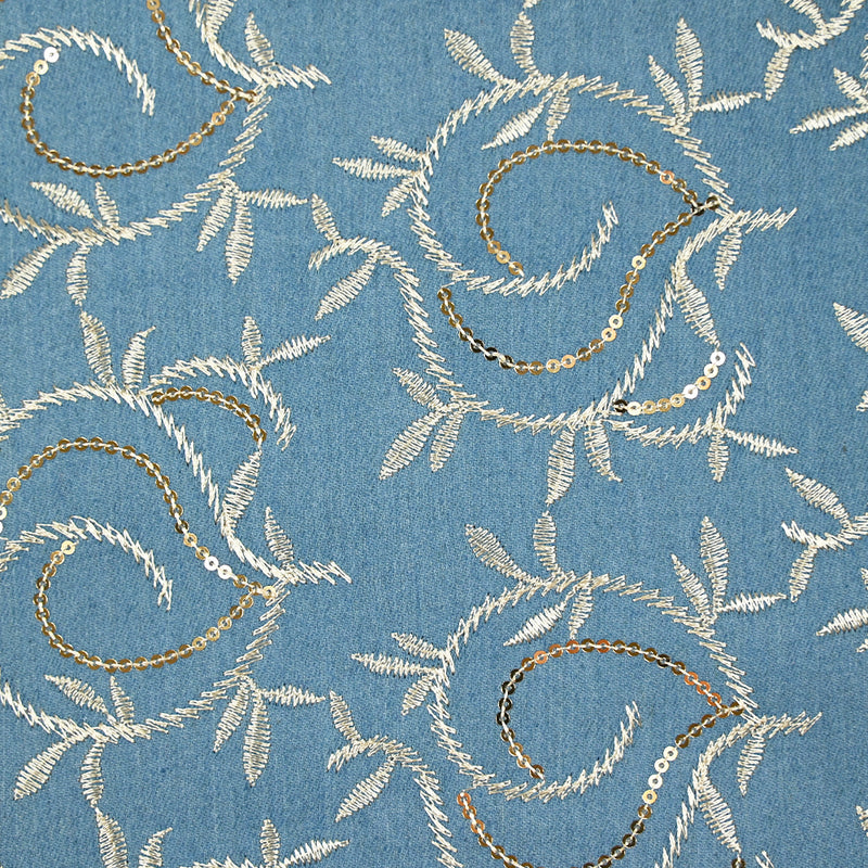 Jean's Amanda brodé bleu clair