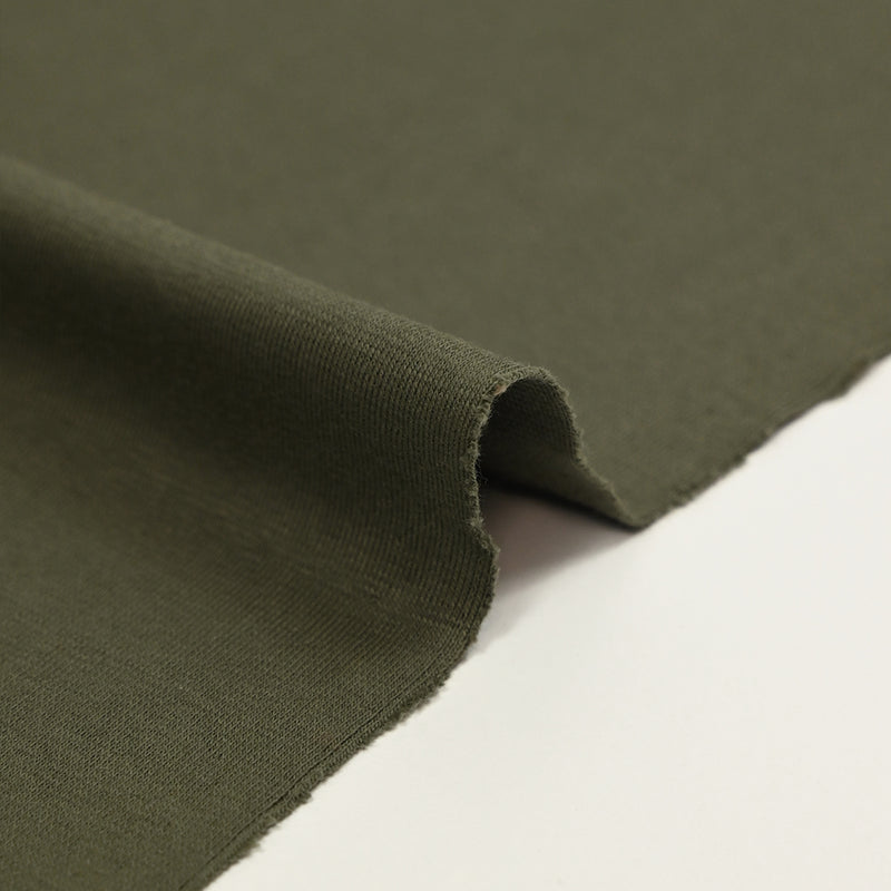 Jersey de coton vert olive