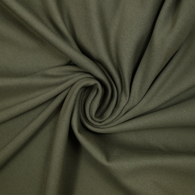 Jersey de coton vert olive