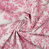 Lienzo rosa de algodón estampado