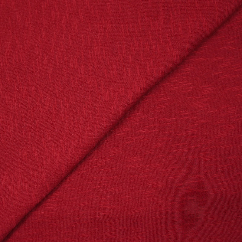 Jersey de coton flammé rouge