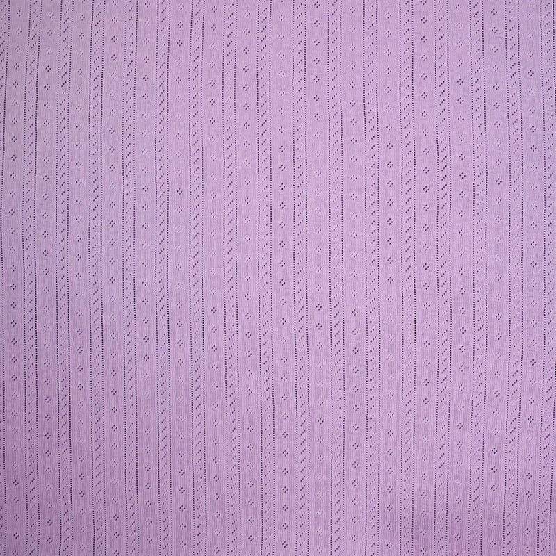 Jersey pointelle 100% coton mauve