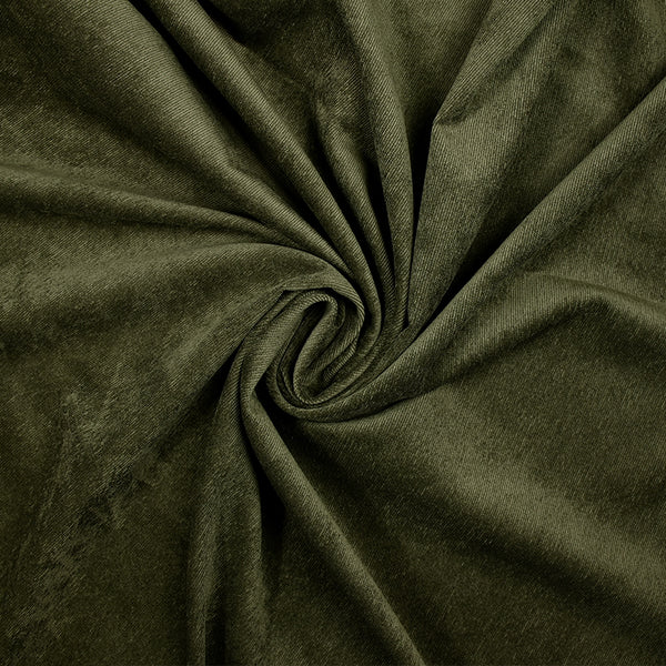 Fine polyester velvet khaki ribs