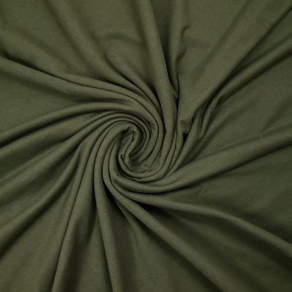 Jersey de coton fin flammé vert bouteille