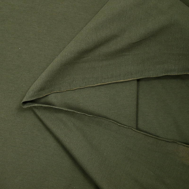 Jersey de coton fin flammé vert bouteille