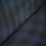 Laine vierge 100% pied de poule bleu et noir