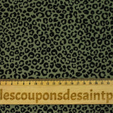 Tissu Maillot de bain recyclé UPF50 imprimé numérique panthère vert kaki