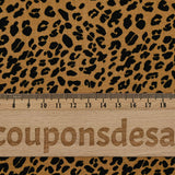 Viscose imprimée moucheté léopard noir fond alezan