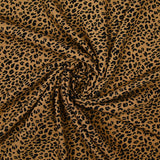 Viscose imprimée moucheté léopard noir fond alezan