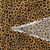 Viscose imprimée moucheté léopard noir fond alezan