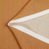Coton imprimé rayure rose et verte pomme