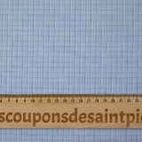 Cotton woven shirt dyed blue stripes white background