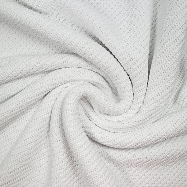 Maille tricot polycoton blanche