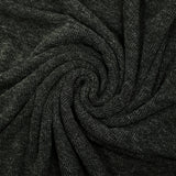 Maille tricot côtelée chinée gris foncé