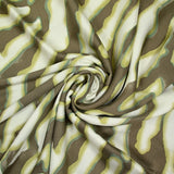 Satén de viscosa estampado verde Colorado