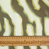 Satén de viscosa estampado verde Colorado