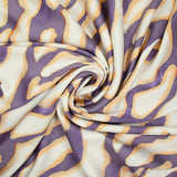 Satén de viscosa estampado Colorado morado