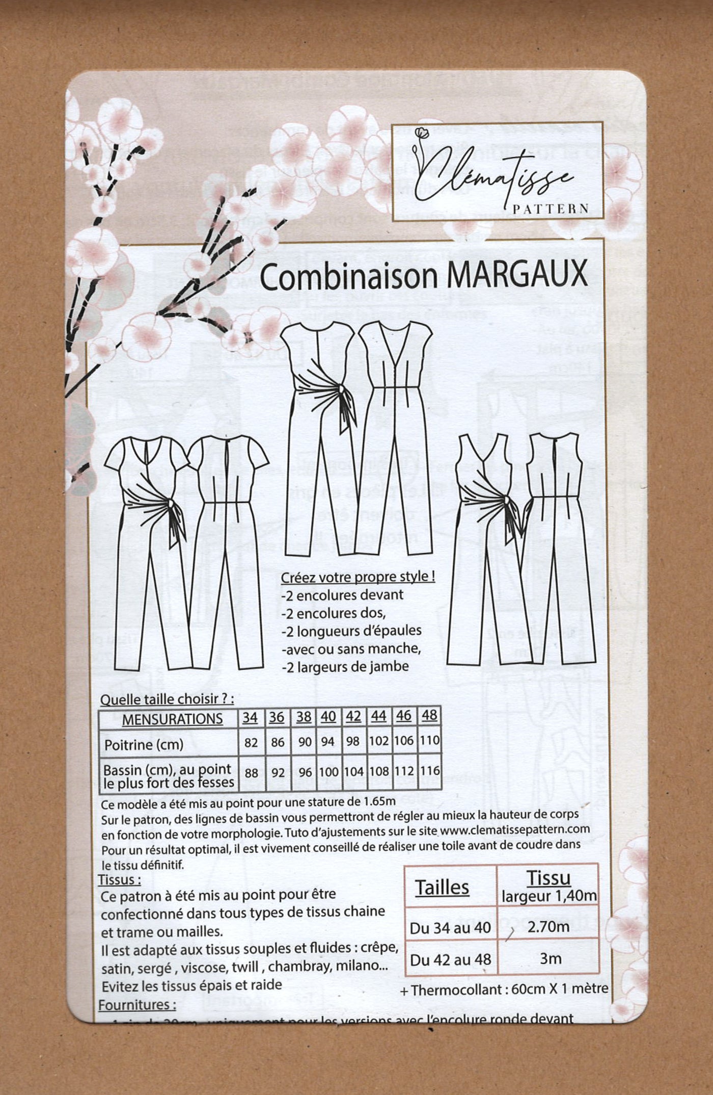 Pattern Robe Les Jolis Détails De Margaux Clematisse Pattern