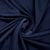 Navy blue satin fluid polyester