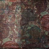 Maille polyester lamée nature morte cuivre et vert
