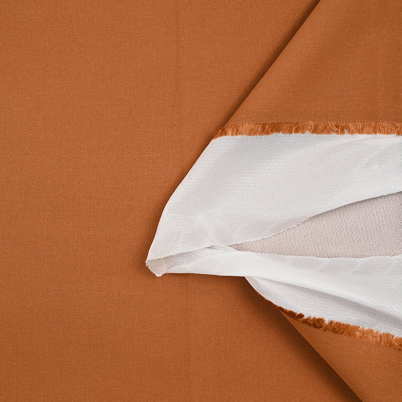 Sergé polycoton orange brûlé