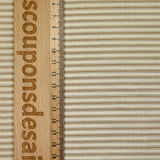 Voile de coton tissé-teint rayure marron et écrue
