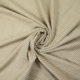 Voile de coton tissé-teint rayure marron et écrue