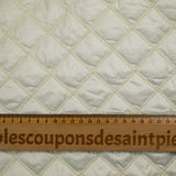 Matelassé polyester carreaux écru