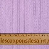 Jersey pointelle 100% coton mauve