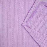 Jersey pointelle 100% coton mauve