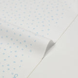 Coton chemise explosion mini fleur bleu ciel fond blanc