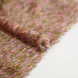 Polaire doudou fantaisie grise rose et verte