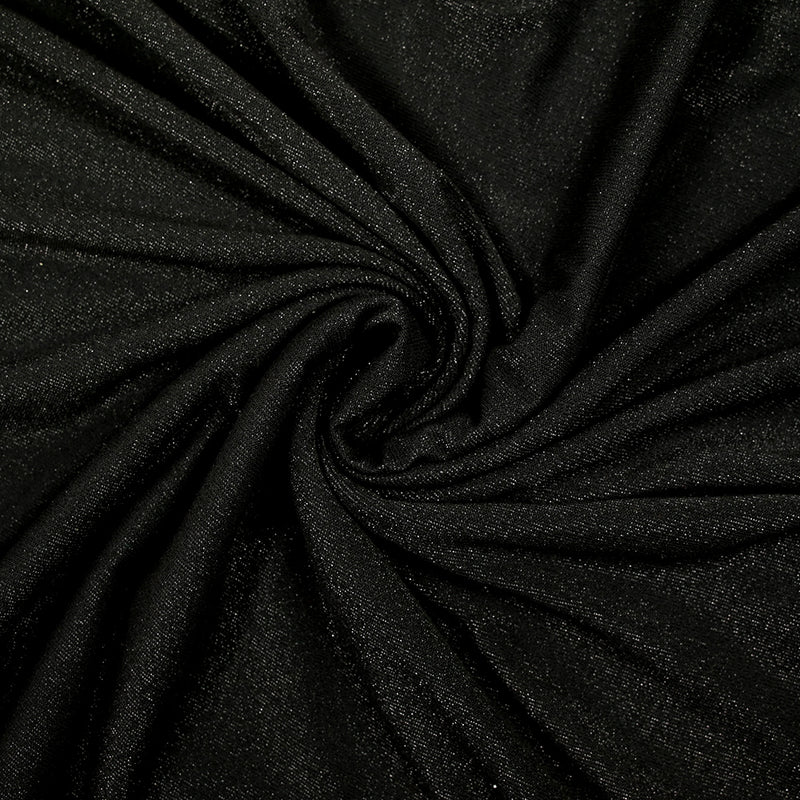 Maille de polyester brillante noire