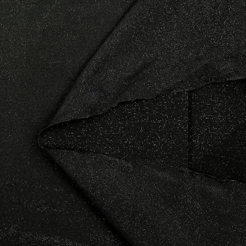 Maille de polyester brillante noire