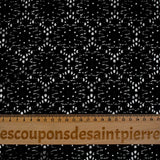 Guipure motif marguerite fond noir