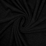 Maille polyester chinée gris fond noir