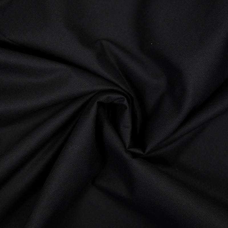 Toile de coton viscose noir corbeau