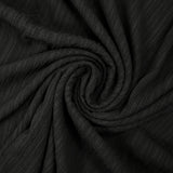 Polyviscose texturée effet smock noir