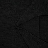 Maille polyester chinée gris fond noir