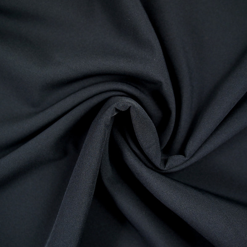 Crêpe de polyester lourd Marco fond noir