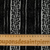 Dentelle polyester rayure à volants noir