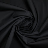 Popeline de coton unie noire