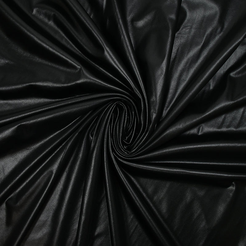 Jersey polyester enduit fin noir